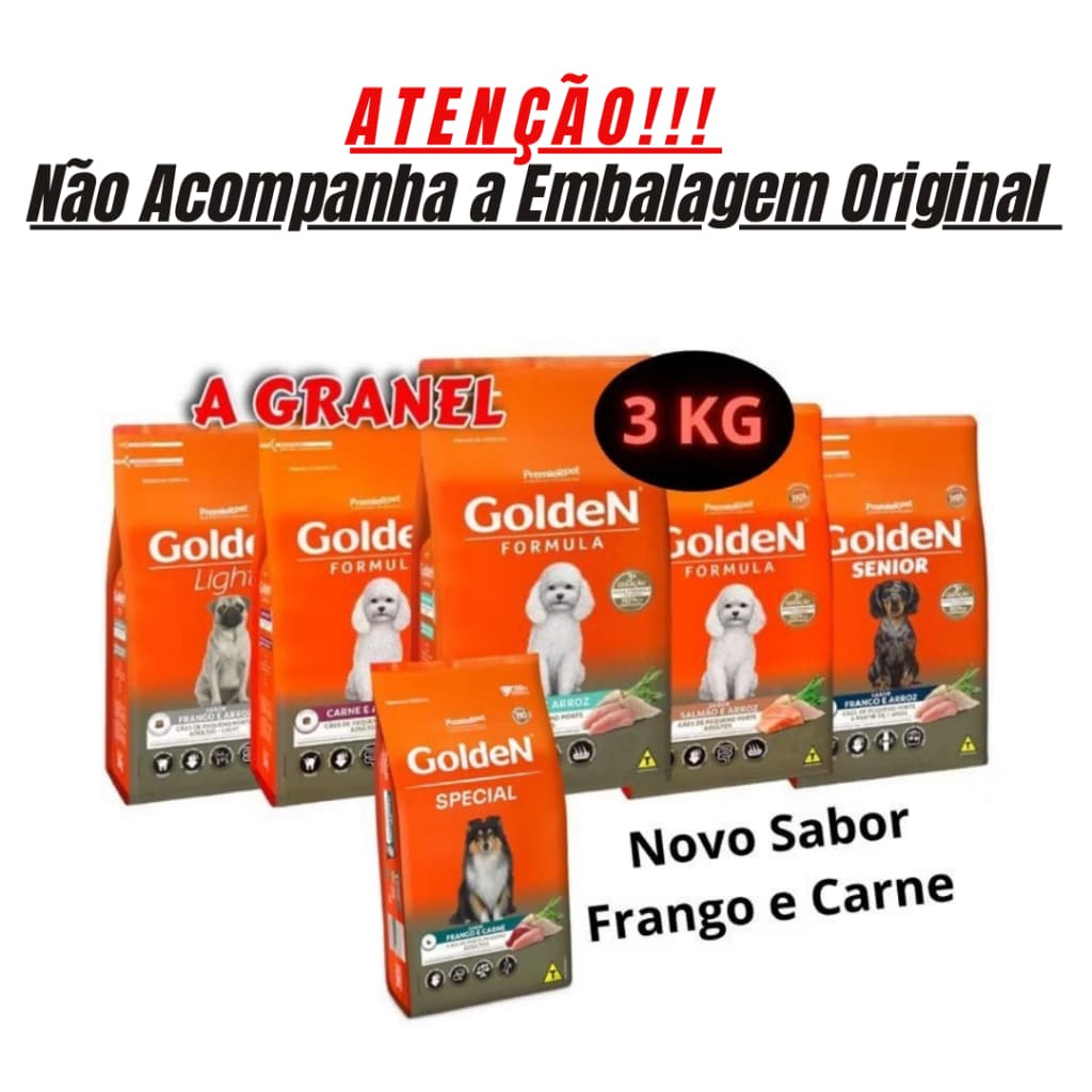 Ração Para Cachorro GoldeN Formula Cães Adultos Porte Pequeno 3Kg
