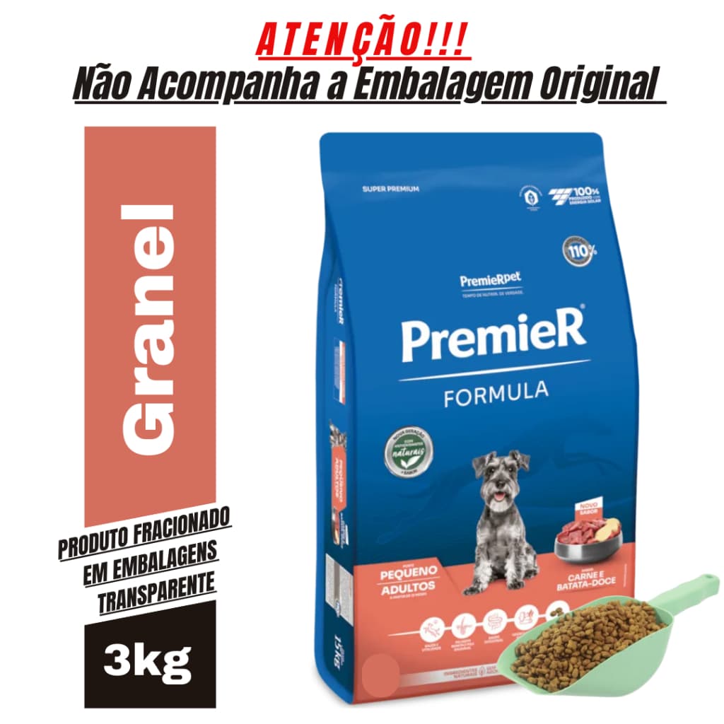Ração Para Cachorro PremieR Pet Formula Cães Adultos Porte Pequeno Carne e Batata Doce 3Kg