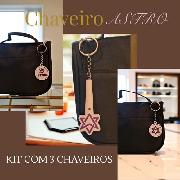 KIT 3 Chaveiros Astro K-Pop Aroha