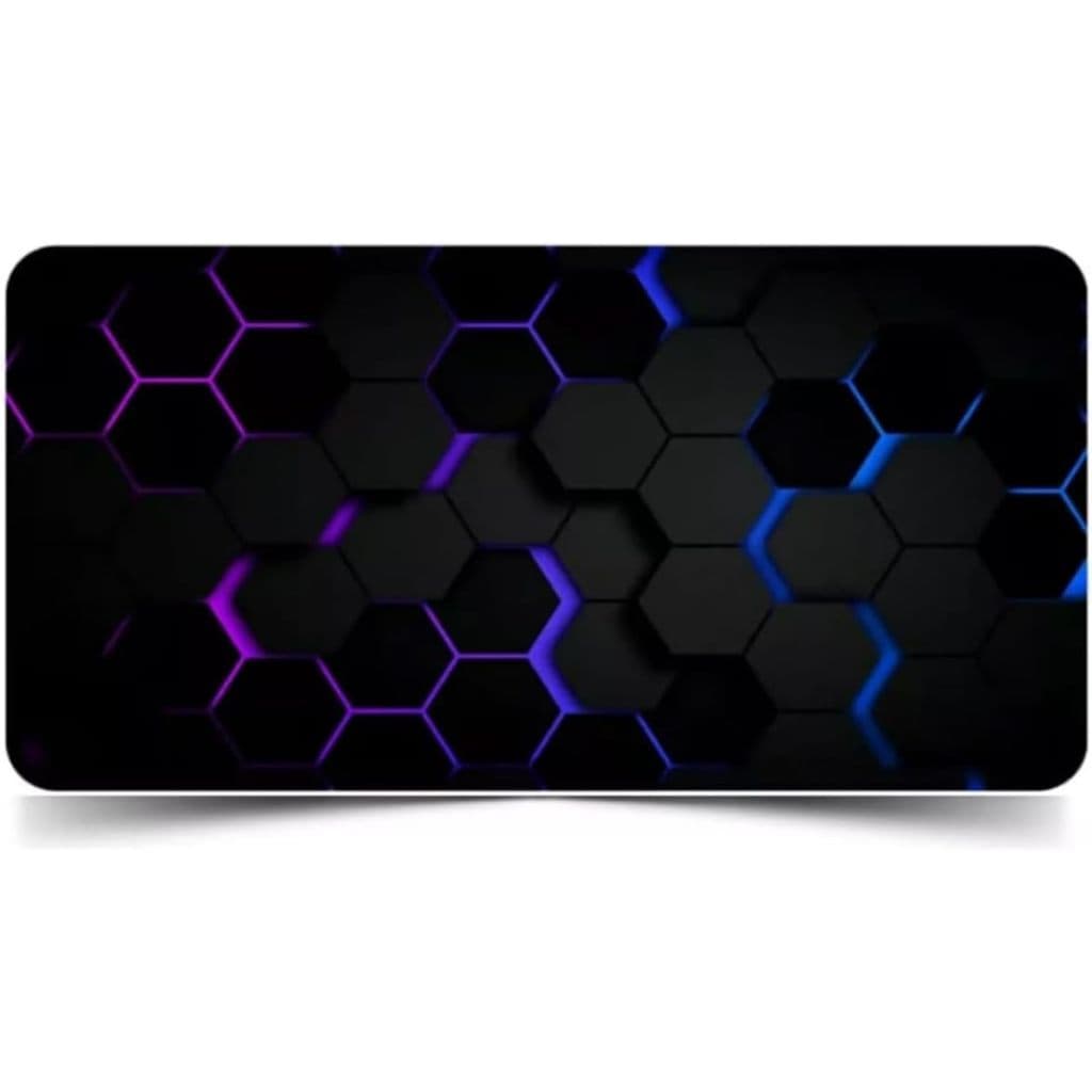 Mouse Pad Gamer Grande 30x80cm - Impermeável, Antiderrapante, Design Geométrico