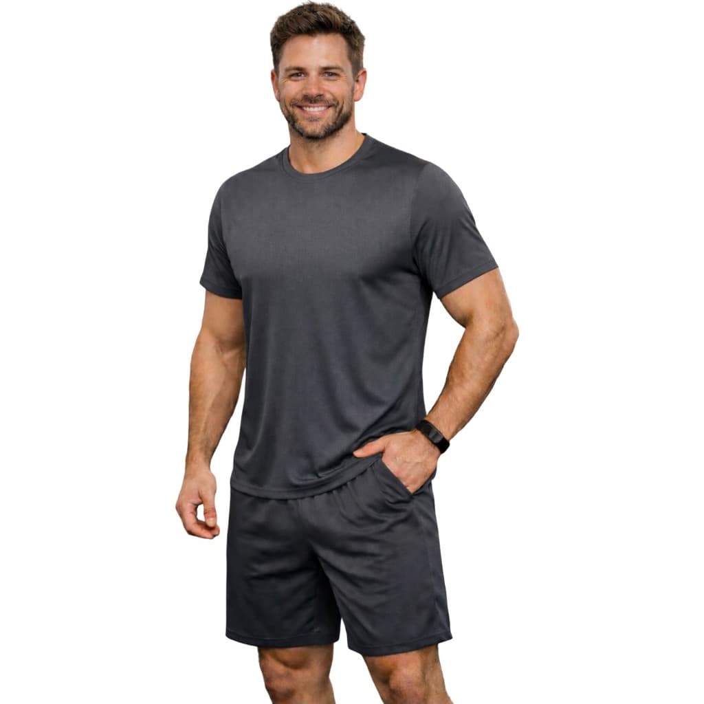 Conjunto Camiseta e Short Masculino Dry Fit Premium Luxo Poliamida Malha Gelada