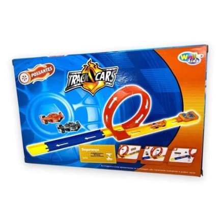Pista de Carrinhos Radical Racing Power Top com Carrinho Looping Orbital 360° Lugo tipo Hot Wheels