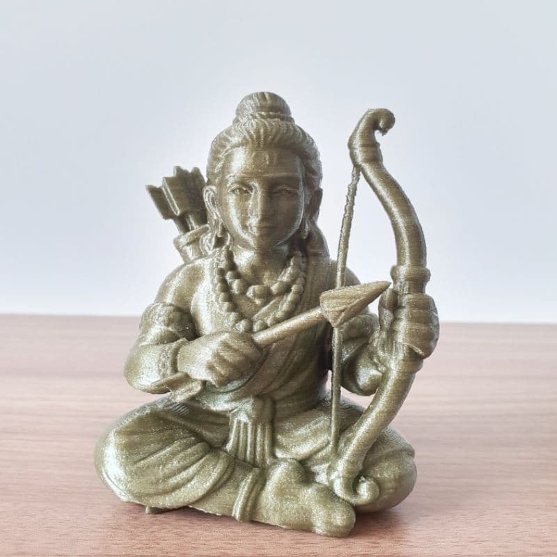 Estátua Deus Rama Decorativa Impressa em 3D | Escultura Hindu | Colecionável | Artesanal