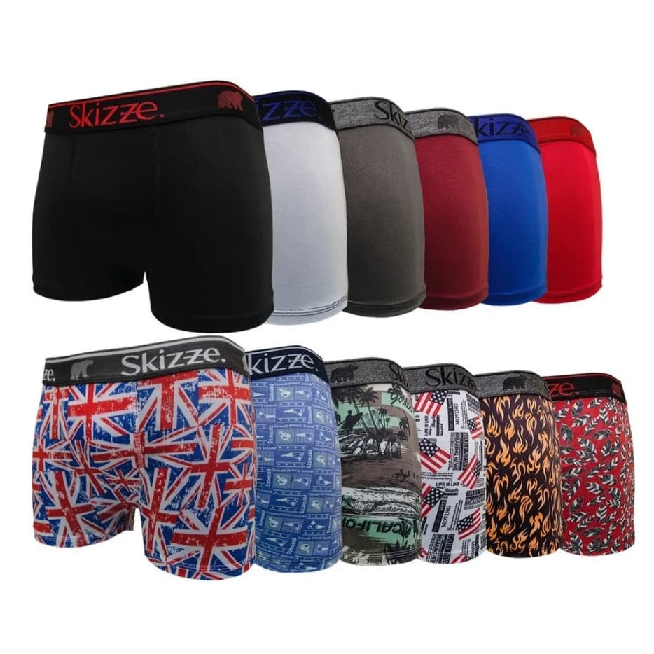 Cuecas Boxer Skizze Masculinas Microfibra Leve e Elástico Confortável