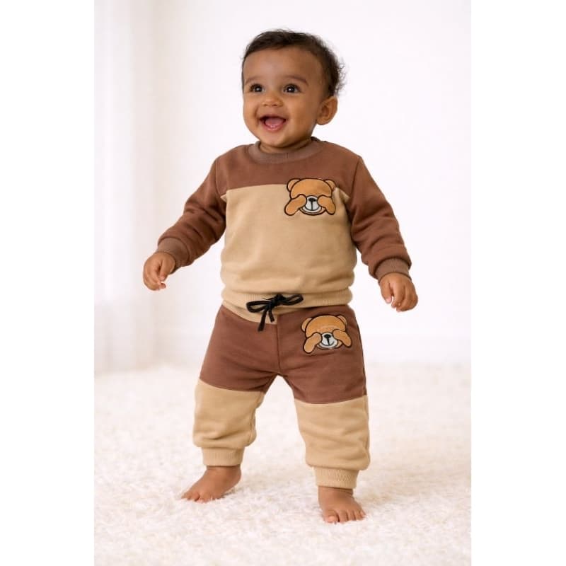 Conjunto Moleton Flanelado 2 Cores Bebe
