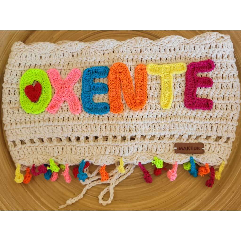 Top Confet em Crochê OXENTE ÔXE VIXE Top Faixa Confet de Crochê Top de Crochet