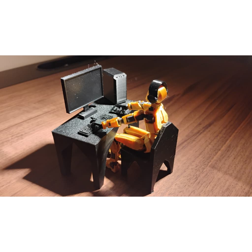 Conjunto de Mesa Com Setup para Dummy 13Brinquedo Decoração Miniatura 8 Peças Varias Cores - Impressão 3D
