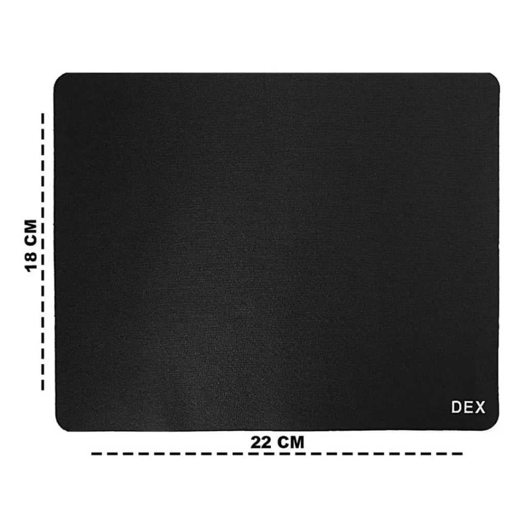 Mouse Pad PretoAntiderrapante 18x22cm para Ideal para Escritório e Notebook | Uso Diário