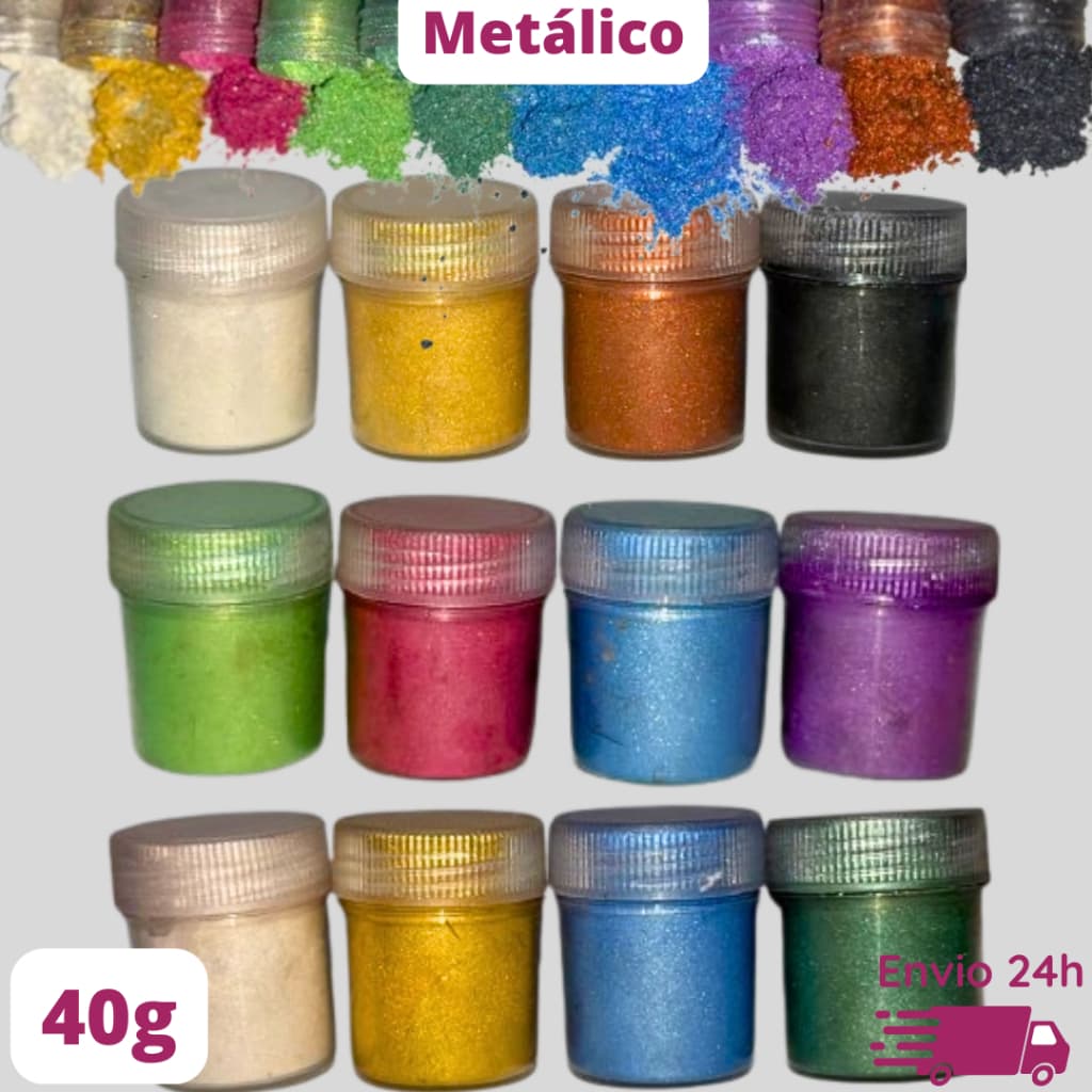 Kit 10 mica pigmento metálico perolado pó resina joia bisquit velas diy perola cintilante brilho