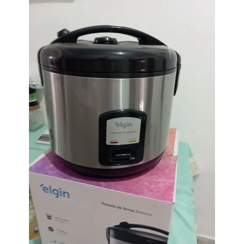 Panela de Arroz Elétrica Gran Rizzo Elgin - 1,8L, 700W, 10 Xícaras, Inox