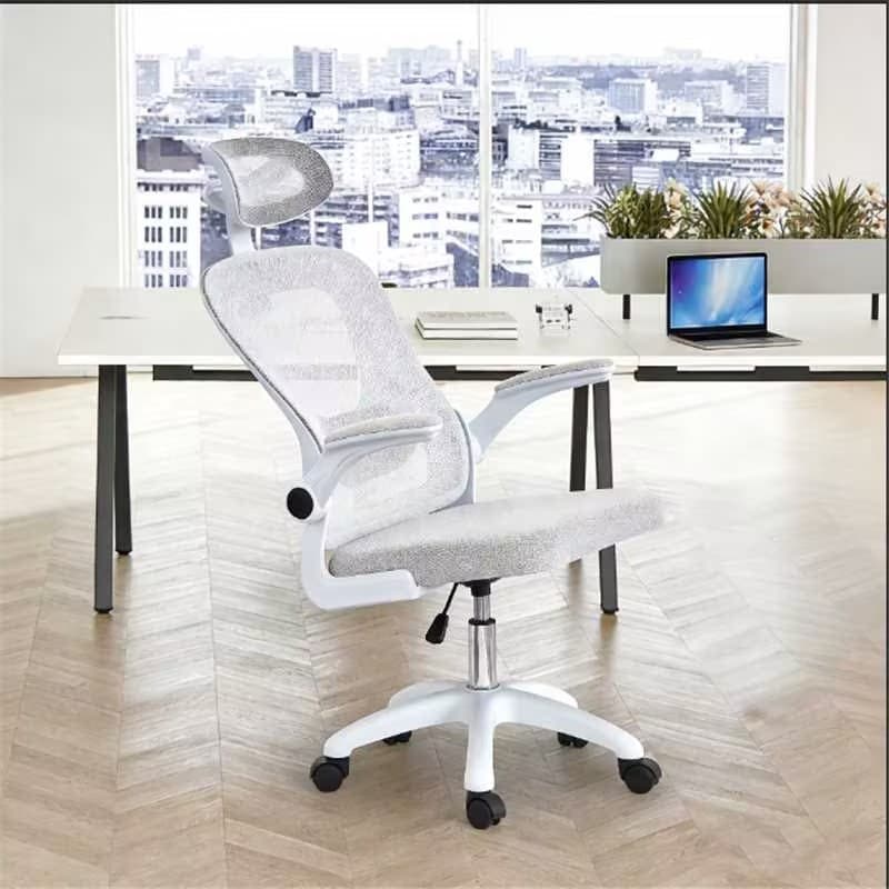 Cadeira Escritório Ergonômica Com Suporte Lombar Estofado Mesh e Apoio de Braços 150kg