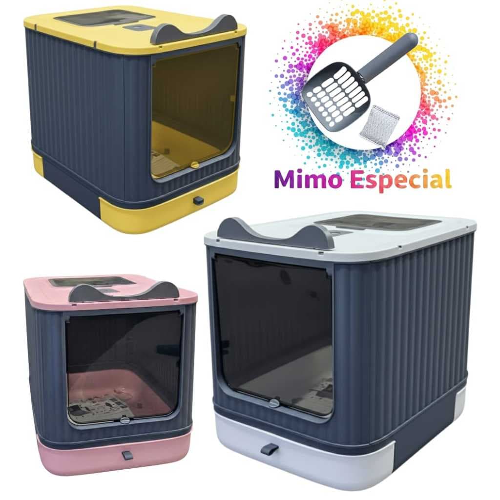 Caixa de Areia para Gato Fechada Banheiro Pet Higiênico para Gatos Pá e Filtro Anti Odor Promoção Envio Imediato