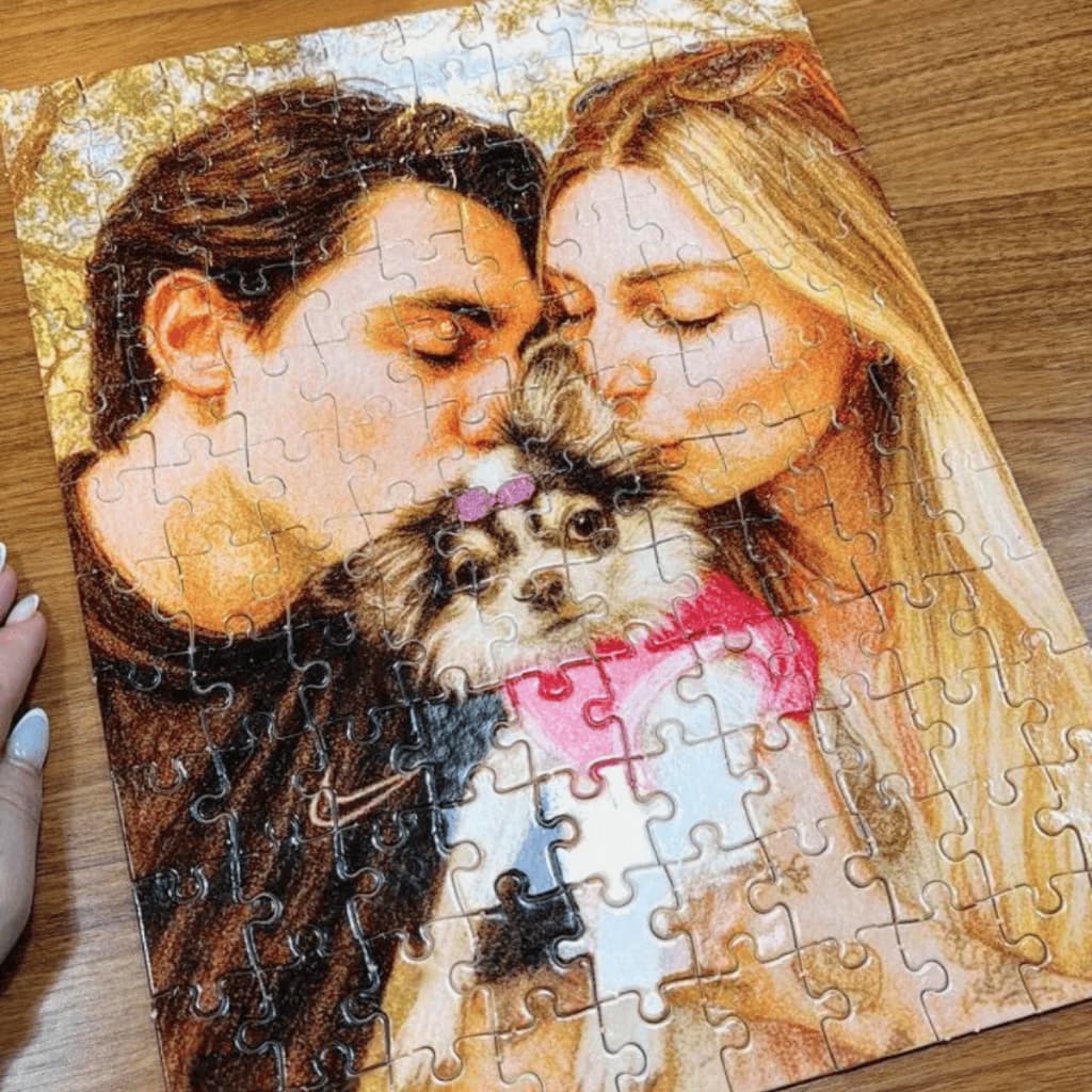 Quebra Cabeça com Foto Imagem Presente Dia dos Namorados Personalizado Tamanhos Caixa de Presente