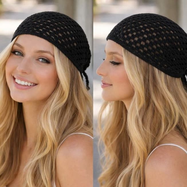 Bandana de Crochê Boho Chic – Lenço de Cabelo