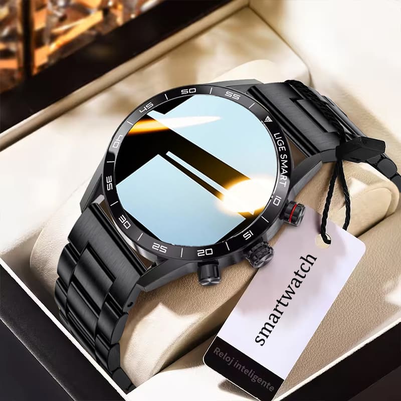 Relógio inteligente para homens tela amoled hd smartwatch bluetooth chamando ip67 à prova dip67 água pulseira inteligent