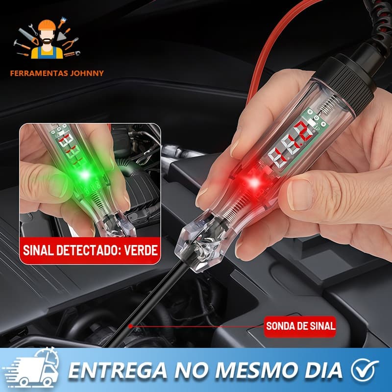 Testador De Circuito LED Digital-12V 24V Luz De Teste Automotiva Com Voltímetro E Sonda Tensão Analisador De Bateria