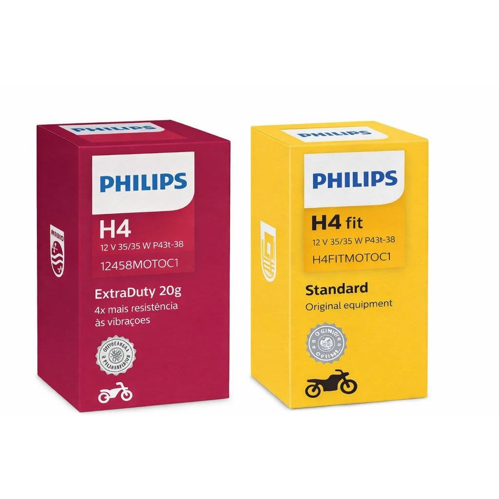 LAMPADA FAROL PHILIPS  H4 FIT 35/35W 12V  FIT PARA MOTO