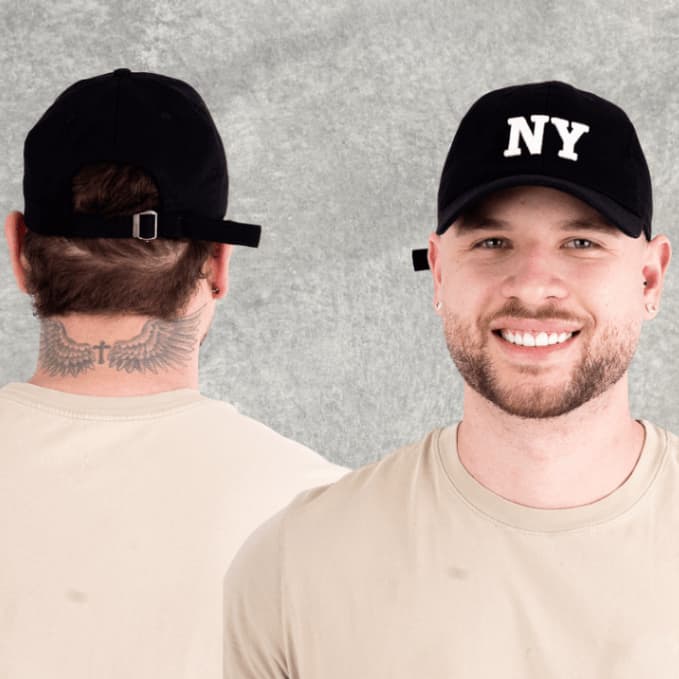 Boné NY Masculino Estiloso Aba Curva Ajustável Snapback Streetwear Casual para Dia a Dia Confortável