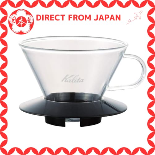 [Directo do Japão] Cafeteira Kalita Wave Series para 2 a 4 pessoas, em vidro resistente ao calor, preta (WDG-185) #05039