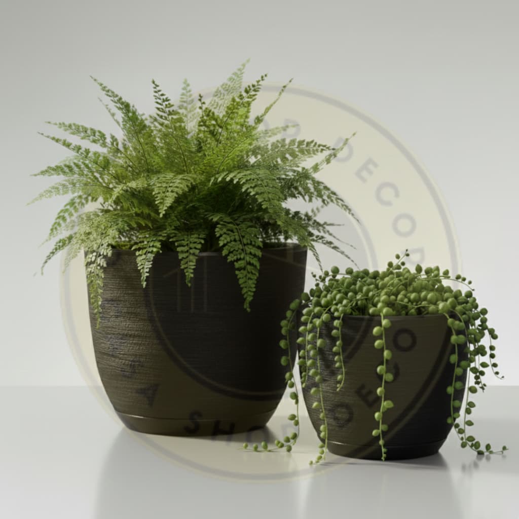 Kit 2 Vasos Bojo Escovado Premium - Decoração Moderna Sala e Jardim