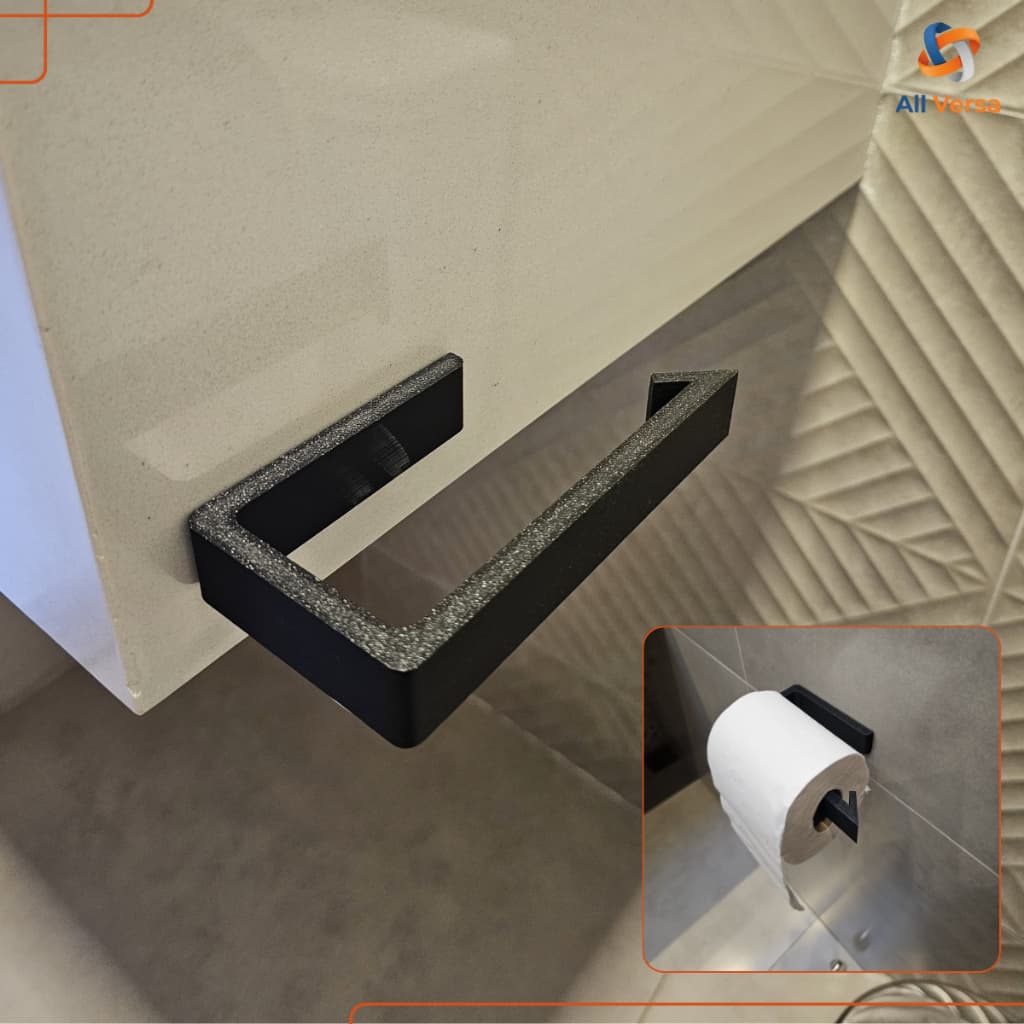 Suporte de Papel Higiênico Sem Furo - Moderno Premium, Acessórios Banheiro, Design Minimalista