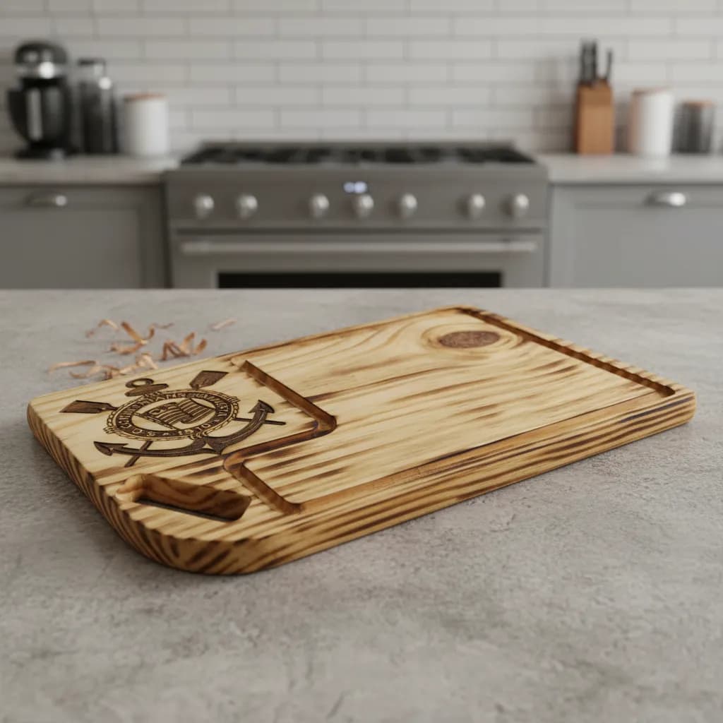 Tabua Corte de Carne Madeira PINUS Times 45x27x4