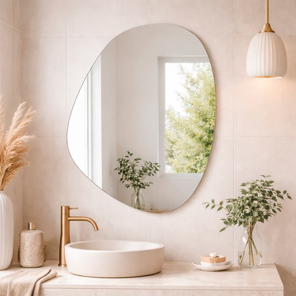 Espelho Decorativo Organico Rustico Para Sala Quarto Lavabo
