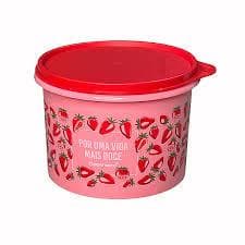 Tupperware Redondinha Morango Do Amor 500ml Linha Armazenagem