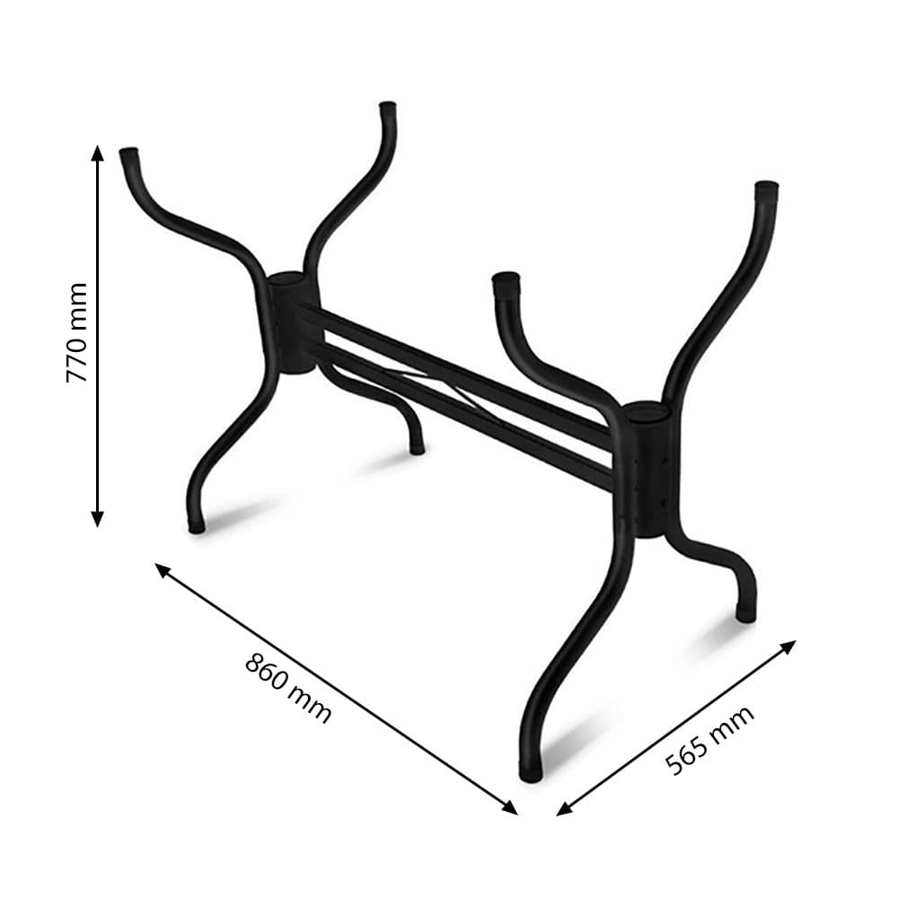 Suporte Base de Mesa , Armação em Aço Retangular Para Tampos de Vidro Marmore  Granito Estrutura