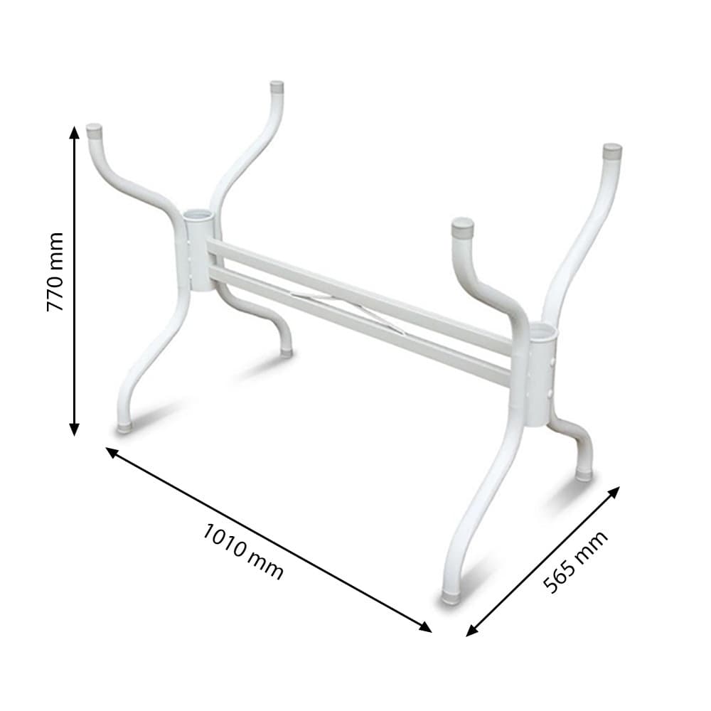 Base de Mesa em Aço para tampos de Vidro, Marmore, Granito nas medidas de 1.40x0.80