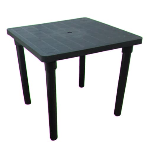 OFERTA Mesa Plástica Quadrada Desmontável Preta Branca Resistente Área de Piscina, Praia, Bar INJEPLASTEC
