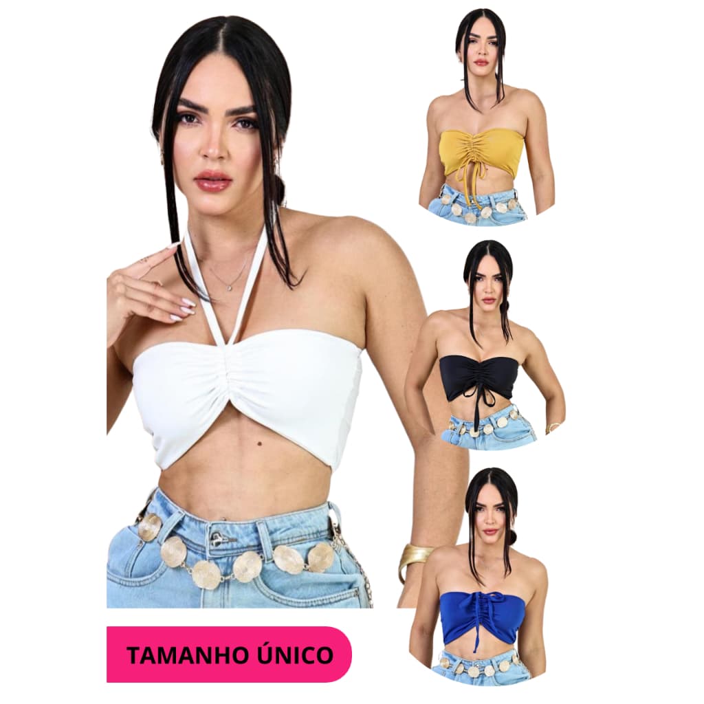 Top Franzido com Amarração – Suplex | Tamanho Único C001