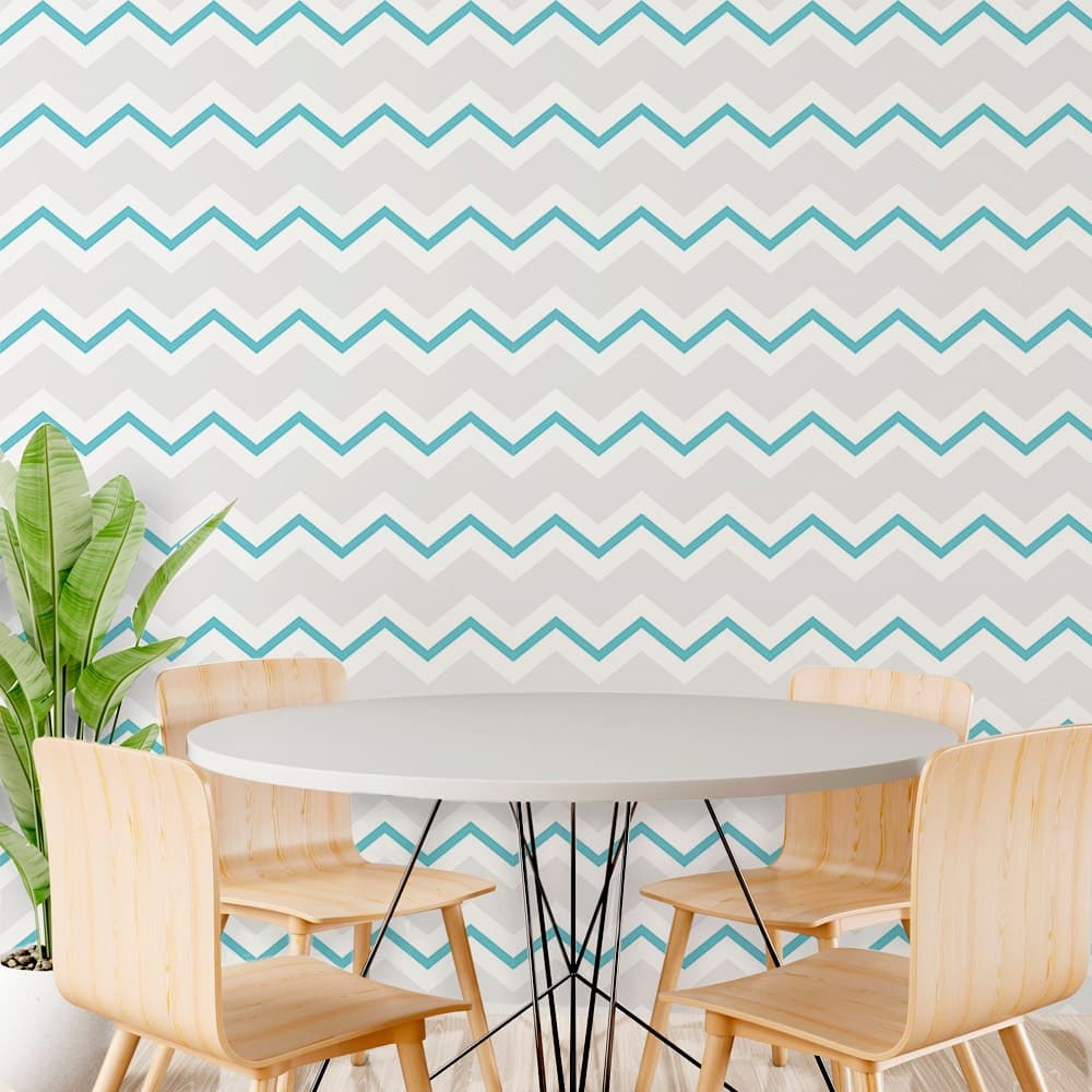 Papel de Parede Chevron Slim - Várias Cores Rolos de 0,58x3,00m Premium - fundo bloqueador