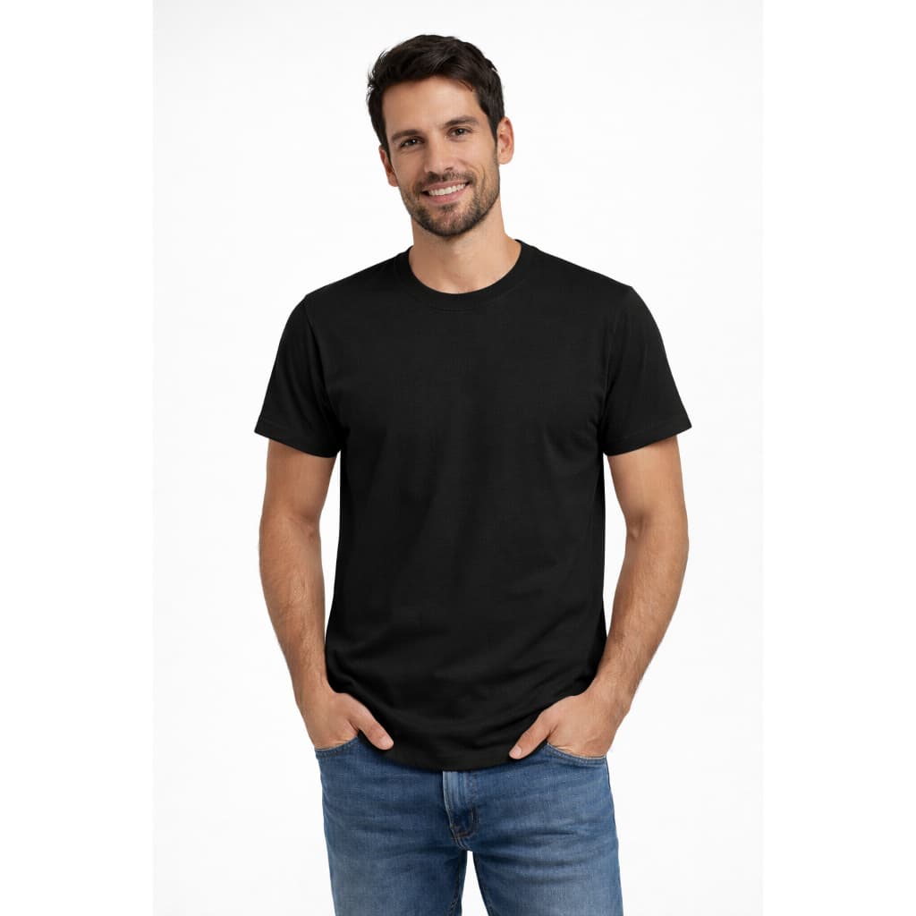 Camiseta Básica Masculina Tamanho PP ao G3 Preta ou Branca Tecido Premium Plus Size Passa Fácil