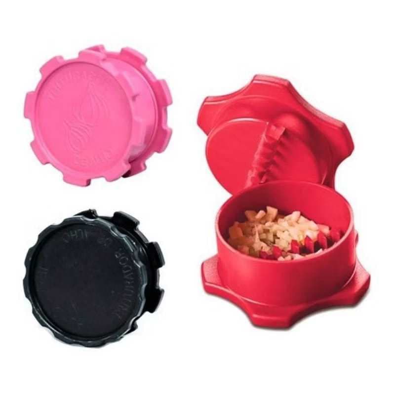 Triturador de Alho Manual – Compacto e Prático - Picador de Alho - Amassador de Alho - Cores Sortidas