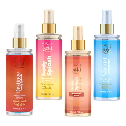 Body Splash Soul Cosméticos Feminino 200ml Perfume Corporal Fragrância Premium