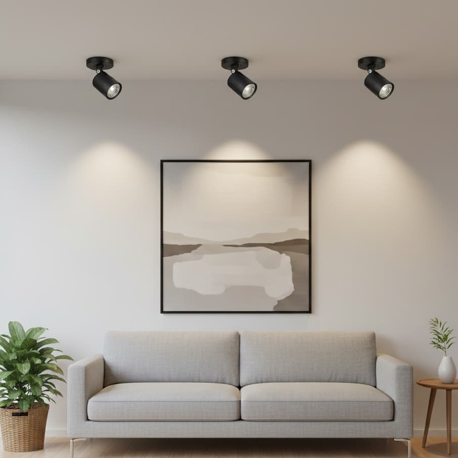 Spot de Sobrepor LED Mini Pergo 6W 2700K IP65 Preto - Design Minimalista e Resistente
