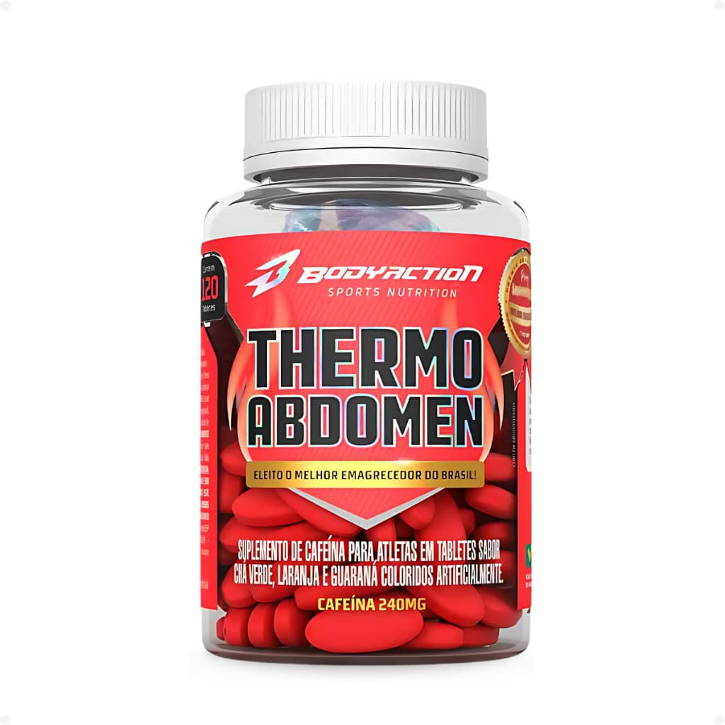 Thermo Abdomen 120caps Termogênico Cafeina 240mg Body Action - Energia Disposição