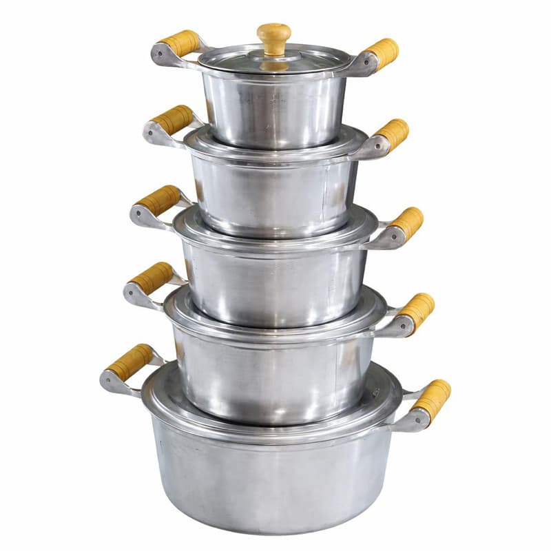 Jogo de Panelas Alumínio Fundido Grosso Kit Caçarolas Aluminio Batido