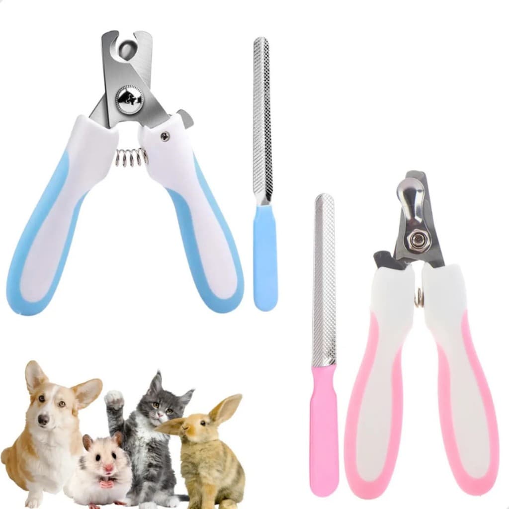 Kit Alicate De Unha Pet E Lixa Para Cães E Gatos Corte Preciso Com Trava De Segurança 🐾✂️✨ top