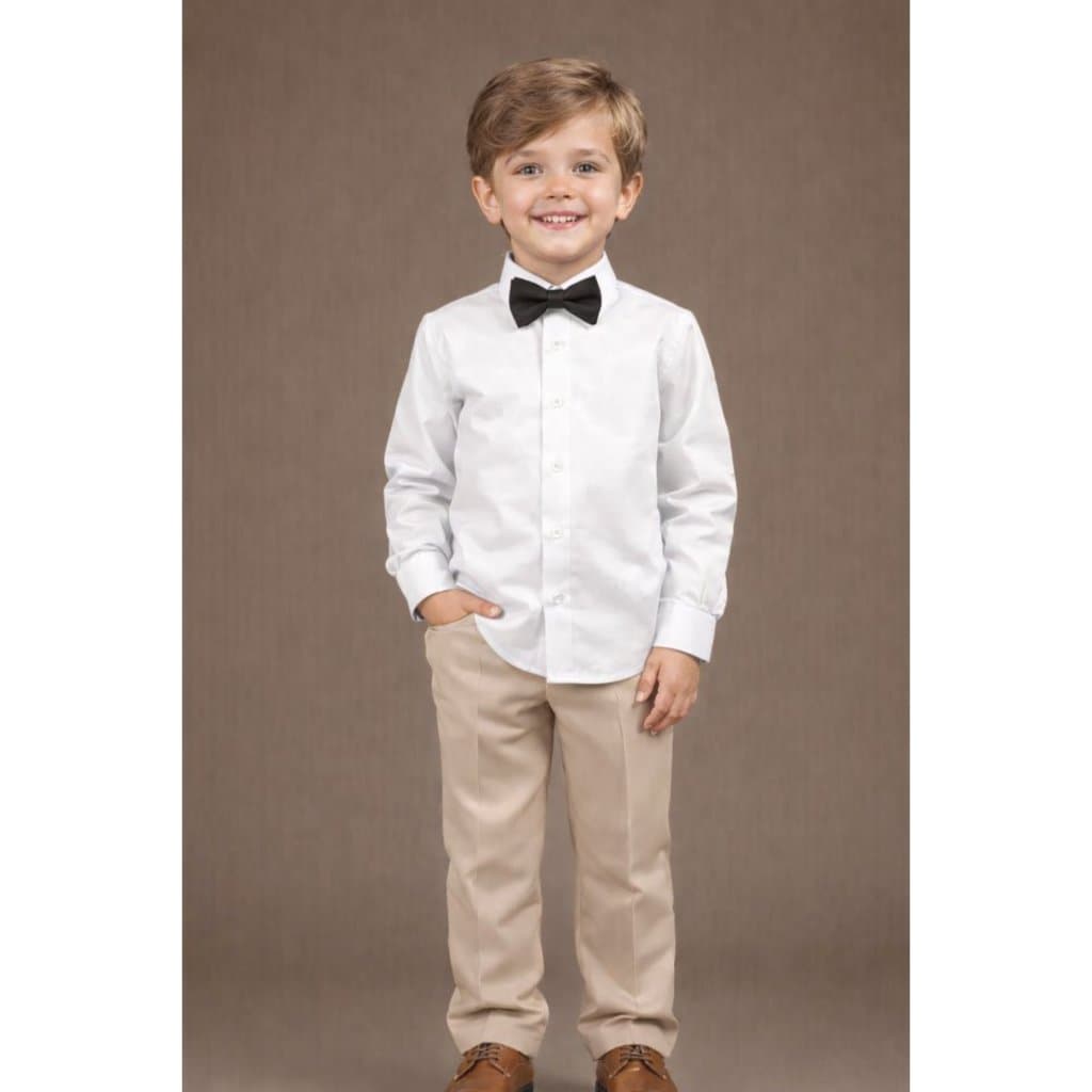 Blusa Social Masculina Infantil Para Menino Tecido Com Algodão Camisa De 2 a 14 Anos