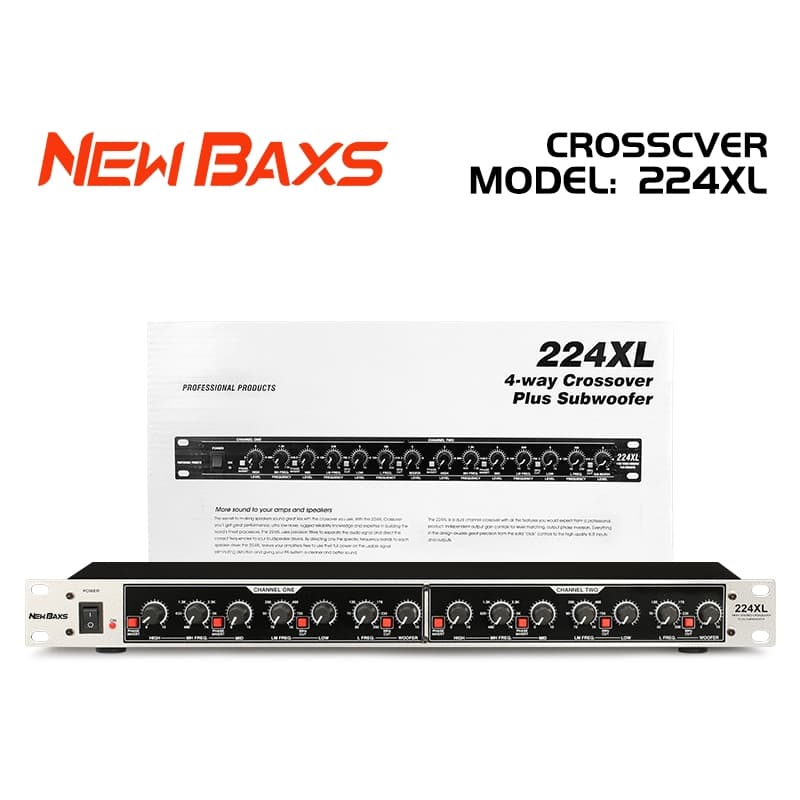 Divisor de Frequência NEW BAXS 234XL/224XL - Crossover 3 Vias Profissional para Som, KTV e Música -
