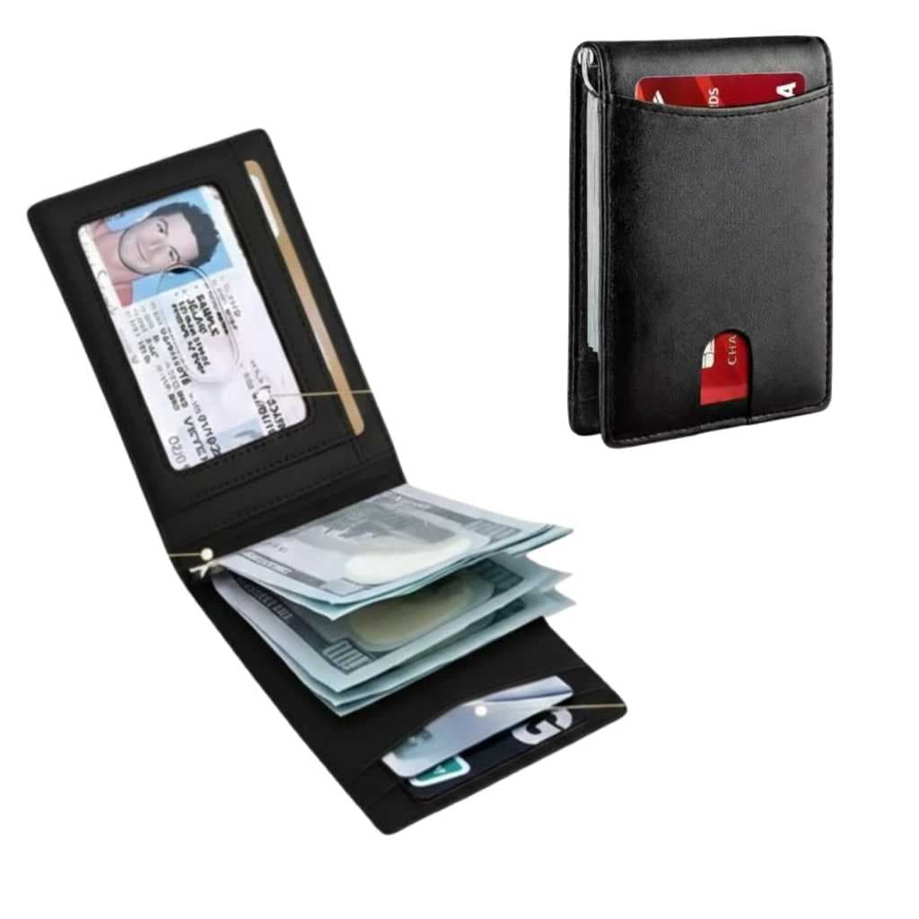 Carteira Masculina Couro Legitimo Executivo Antifurto slim