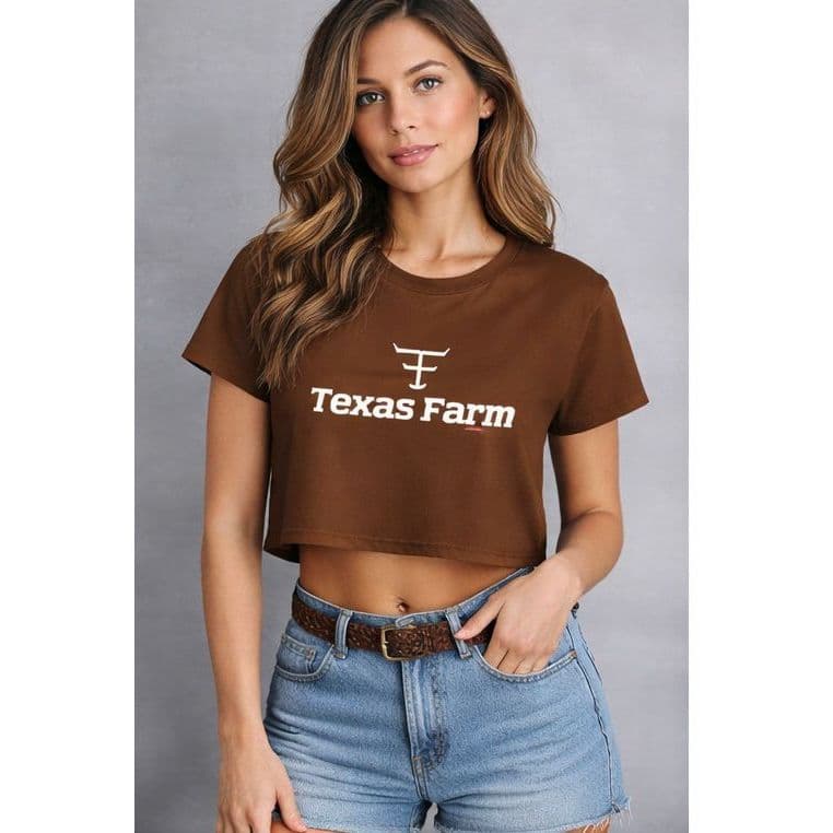 Cropped Feminino Texas Farm Country Camiseta 100% Algodão