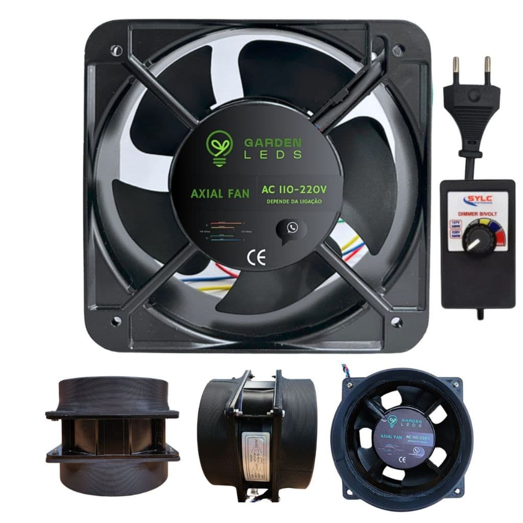 Exaustor Super Potente 100, 125mm e 150mm C/ Controlador De Potência Grow Indoor Coifa Cozinha
