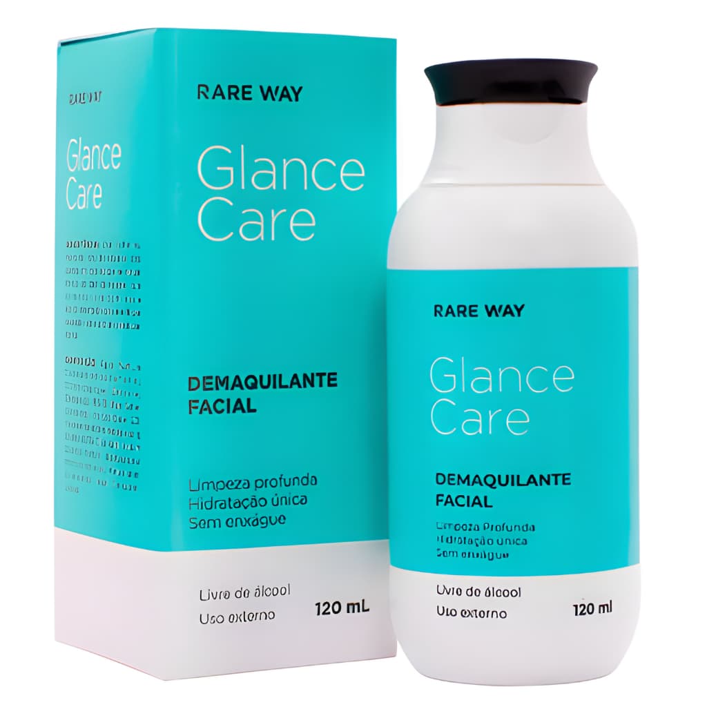 Demaquilante Facial E Olhos Hidratante Sem Álcool 120ml Glance Care Rare Way