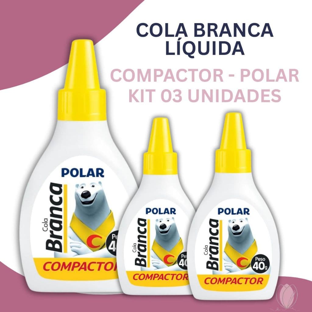 Cola Branca - Compactor Polar 40g – KIT 3 Unidades