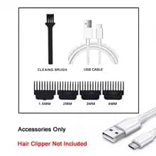 Cabo Carregador USB-C Para Máquina de Cortar Cabelo Barbeador Carregamento Rápido