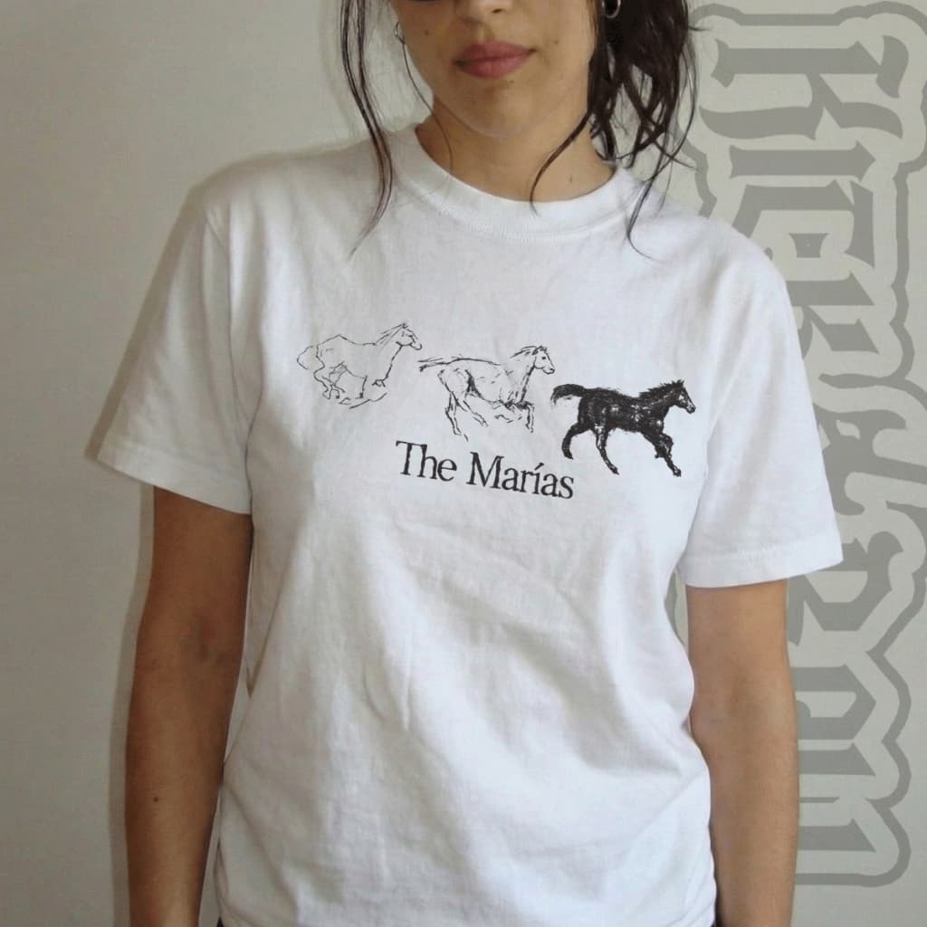 Camiseta The Marías Horses T-Shirt Indie Pop 100% Algodão