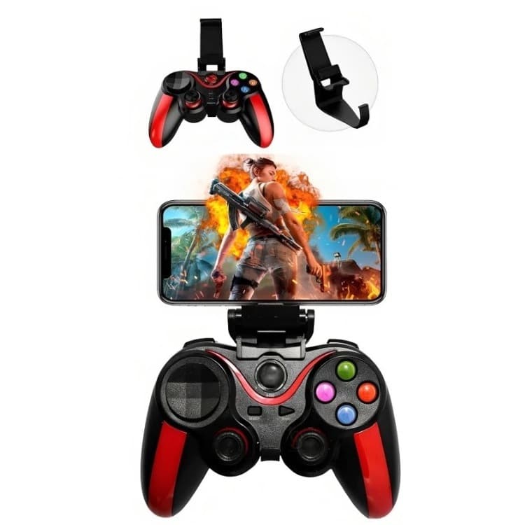 Controle Joystick G7 Bluetooth Universal suporte para Celular + cabo usb